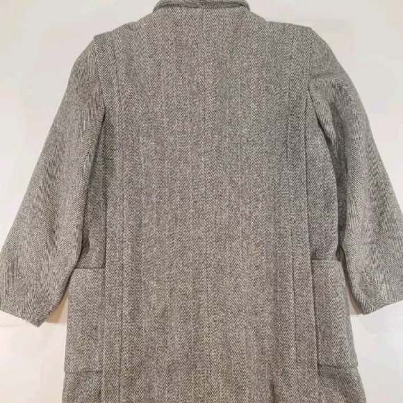 Vintage Noble Fashions Herringbone Jacket Women LG Double Breasted Wool Blend - Picture 13 of 14